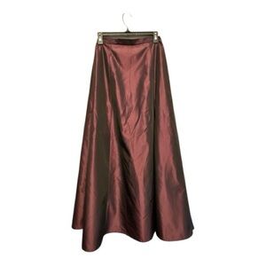 Vintage Y2K Talbots Formal Burgundy Maxi Skirt Size 4P